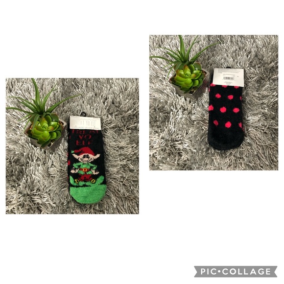 TREAT YO ELF 2-PACK MICRO VELOUR SLIPPER SOCKS - Picture 2 of 6